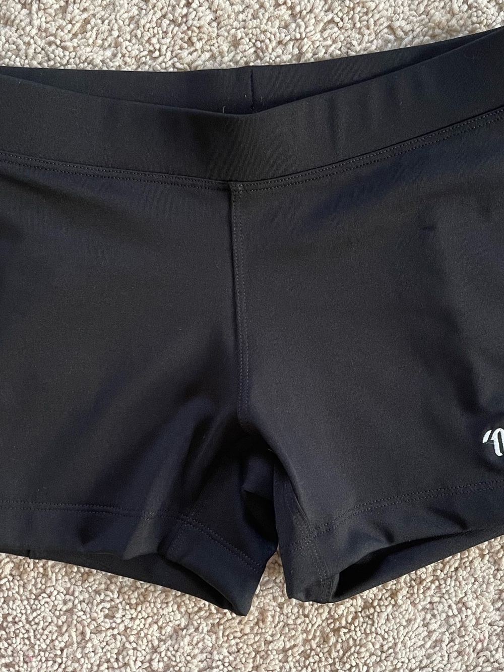 Varsity Black Athletic Shorts — Performance Fit